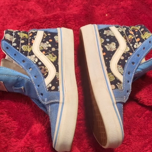 Vans Kids Blue and White Sneakers - Picture 2 of 7